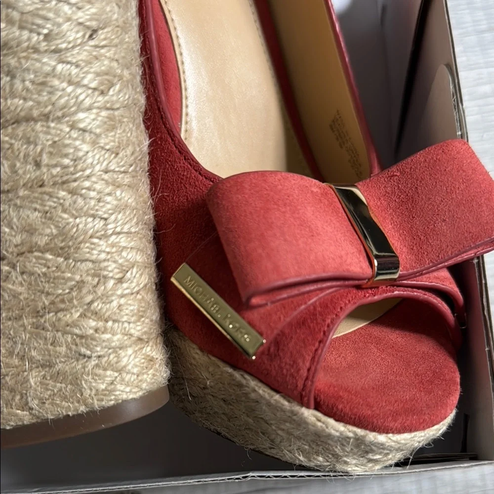 Michael Kors Cinnamon Wedge Peep Toe Shoes - Picture 10 of 12